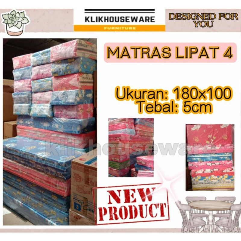 Matras Lipat Kasur Lipat Busa Lipat 4 Tebal 5cm