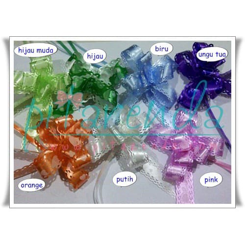 

Pita Kado / Pita Tarik / Pull Flower Ribbon 1,8cm (per BUAH)