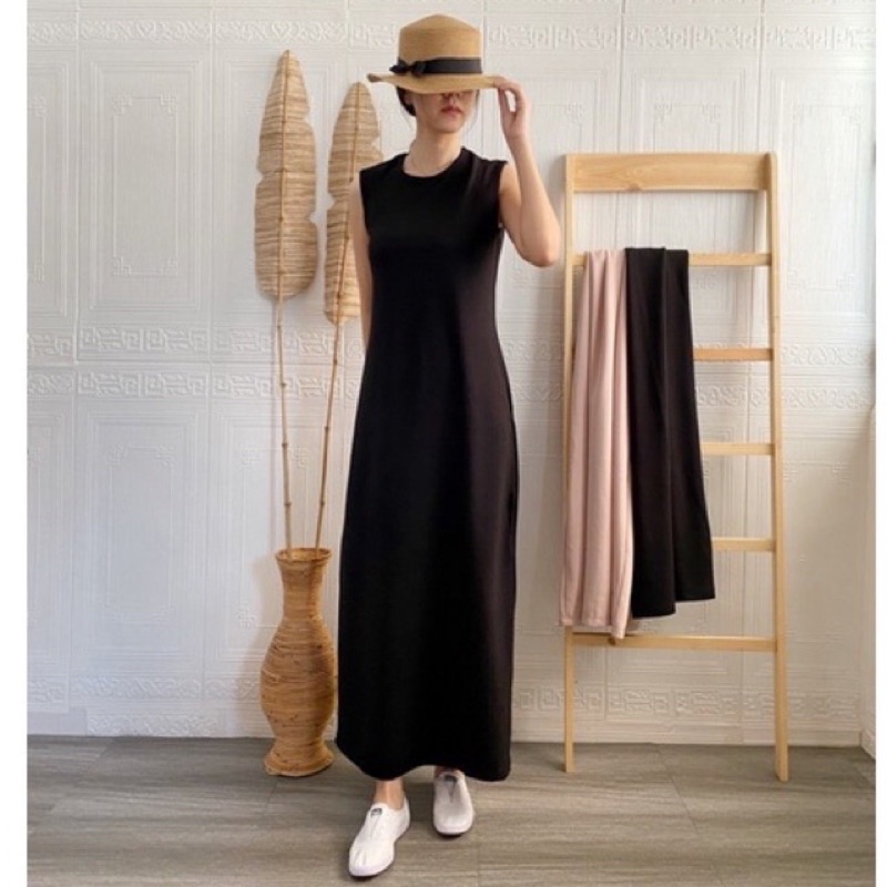 DALEMAN OUTER INNER DRESS TANPA LENGAN BAHAN SCUBA PREMIUM - GAMIS TANPA LENGAN - INER LONG DRES