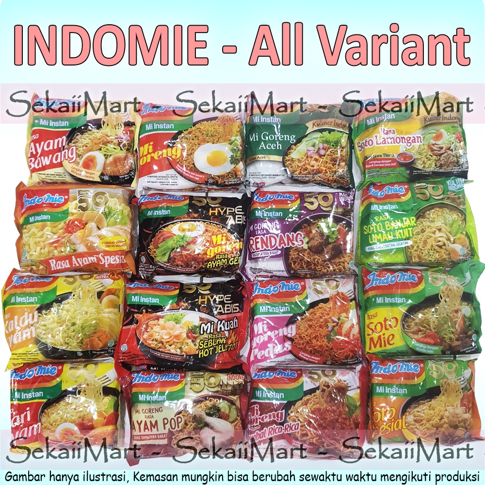 

INDOMIE Mie Instan Semua Rasa Kuah / Goreng - INDOMIE Instant Noodle All Variant