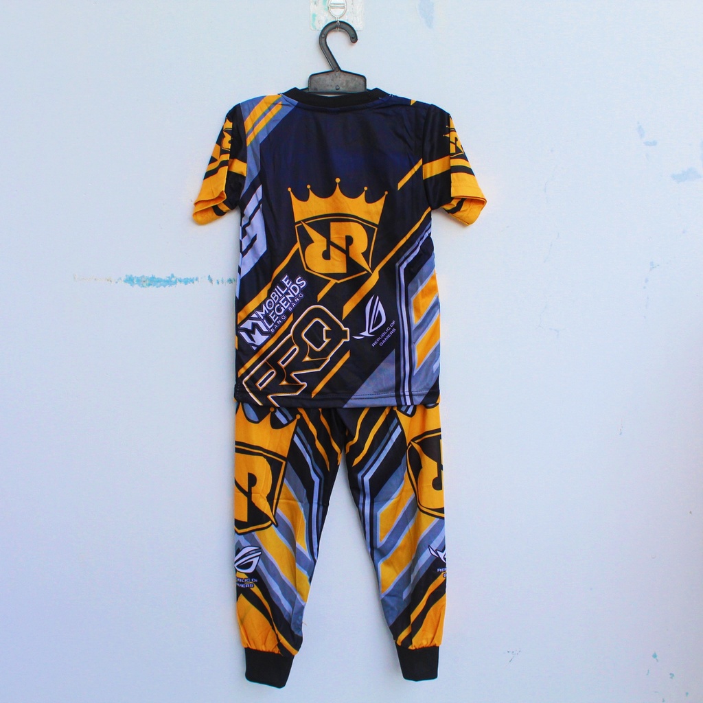 seteloan baju  anak evos free fire baju celana angel panjang anak size 2-12thn