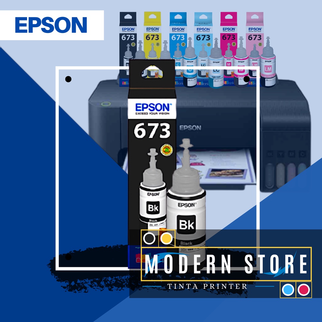 TINTA PRINTER EPSON 673 BLACK SERIES L800 L805 L850 L1800