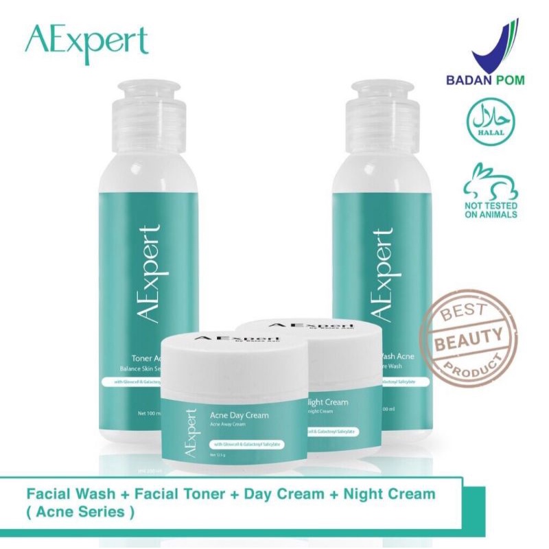 AExpert Glowing Skincare Acne Skincare BPOM Distributor Resmi AExpert by Ashanty & dr ekles