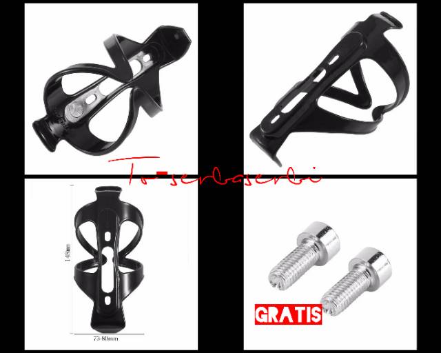 Rak botol sepeda tempat botol bottle cage pvc hitam warna rak botol sepeda bike bicycle