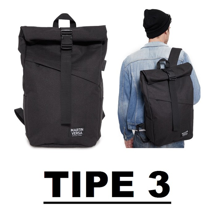 Hot sale Martin Versa Tas TR12 Ransel Pria Laptop USB Extender Kanvas Roll Top Hanya di shopee