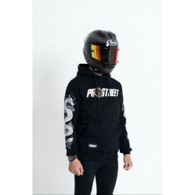 HOODIE PROSTREET KIN RYU BLACK NEW / JAKET PROSTREET HOODIE / SWEATER HOODIE SUNMORI PRIA