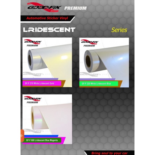 Stiker skotlet putih mutiara doff lebar 50cm