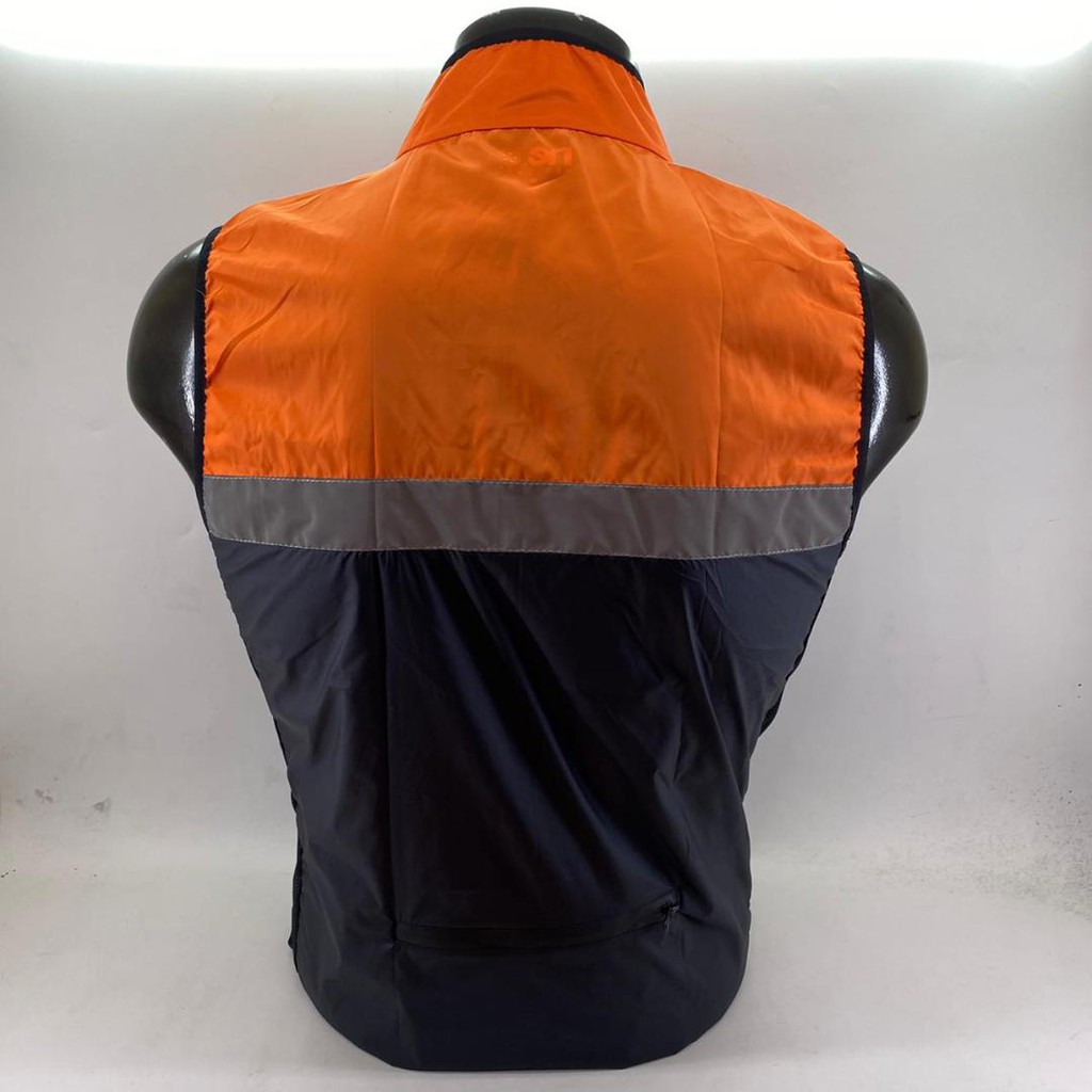 Rompi Sepeda Lipat Vest (Orange Combi Black)