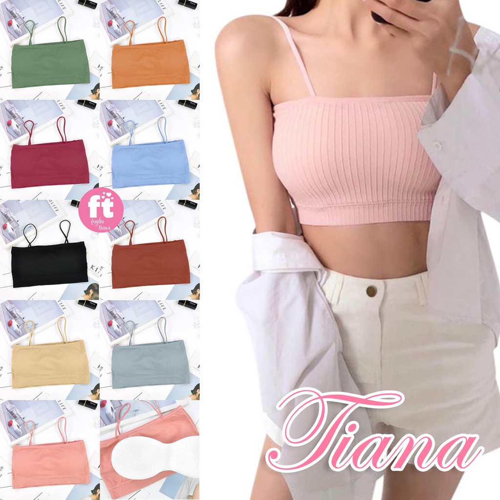 TIANA | Bra Kemben Seamless Ada Busa / Atasan Rajut Busa / art TN 021