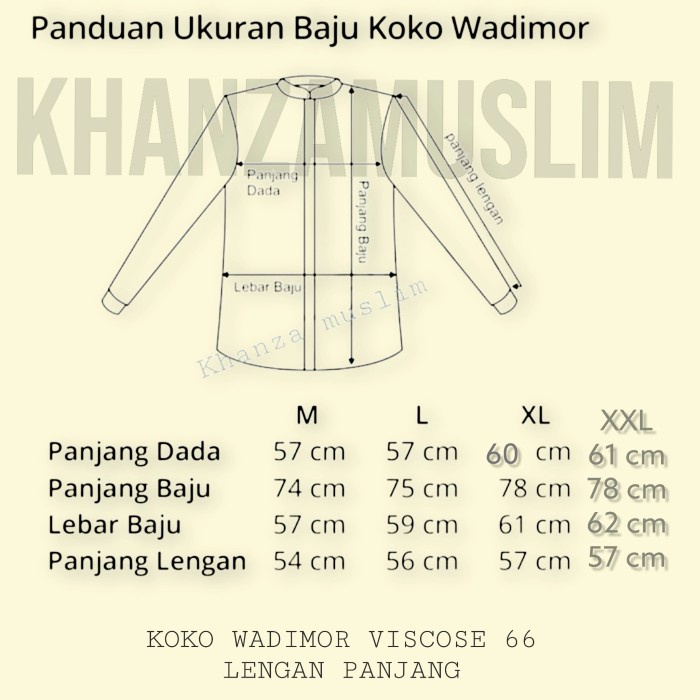 koko-pria- koko wadimor khusus putih/baju koko dewasa lengan panjang -pria-koko.