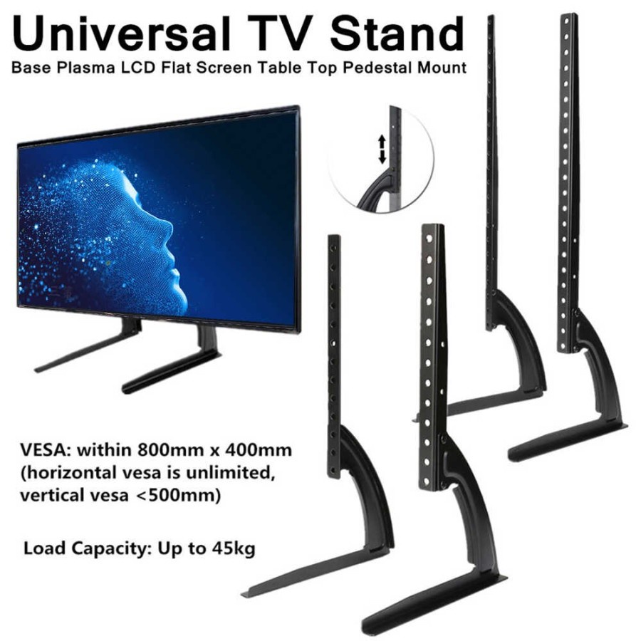 Bracket tv standing universal bahan tebal 43 50 55 60 65 70 Inch standing kaki curved Best Quality