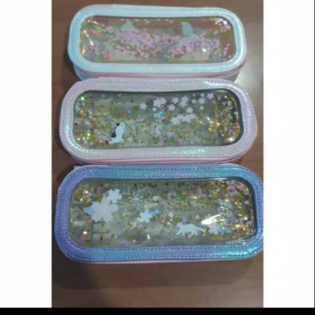 

Tempat Pensil Glitter air super cute