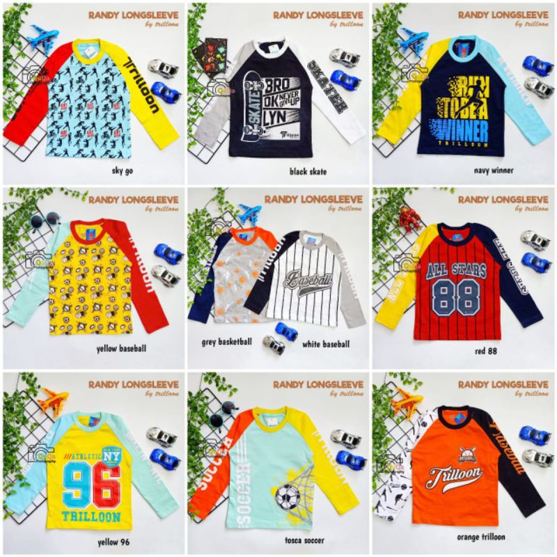 KAOS ANAK LAKI-LAKI RANDY RAGLAN LONGSLEEVE by trilloon