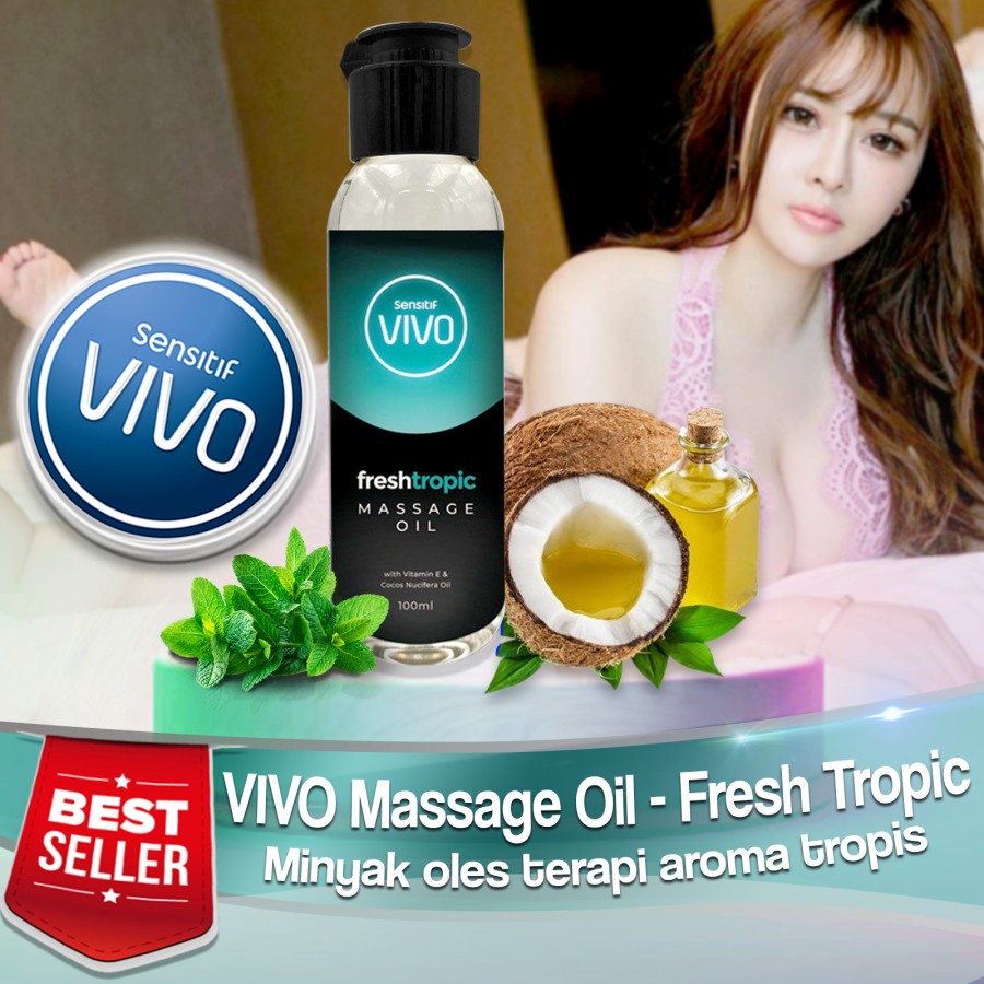 BPOM VIVO MASSAGE OIL FRESH TROPIC / MINYAK PIJAT VIVO MINYAK URUT