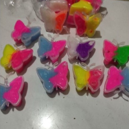 40pcs slem pelangi//slem kupu kupu super