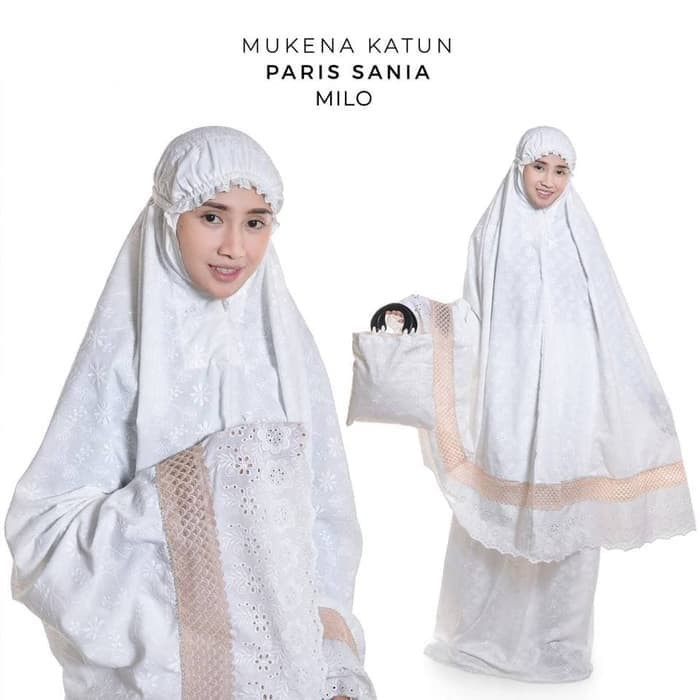 Mukena Katun Paris Renda Remple Sania Milo Original Best seller