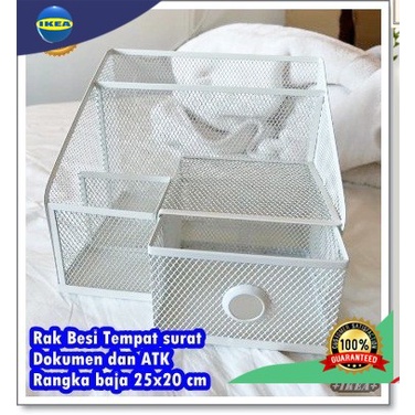 

Rak Besi Tempat surat Dokumen dan Tempat ATK, Rangka baja 25x20 cm