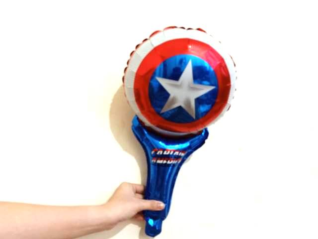 Balon Foil Pentungan / Balon Tongkat LOL Captain Amerika Unicorn Hellokitty Doraemon Spiderman