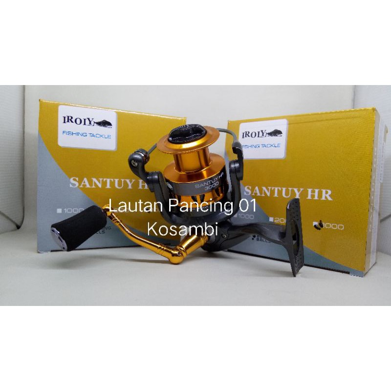 Reel Iroly Santuy HR  Power Handle 1000/2000/3000 /Reel Spinning ( Sudah Ruber Seal )