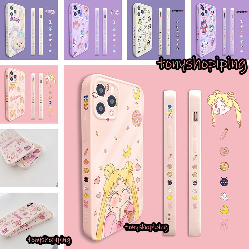 Case Motif Kartun Sailor Moon Kelinci Snoopy Bahan Tpu