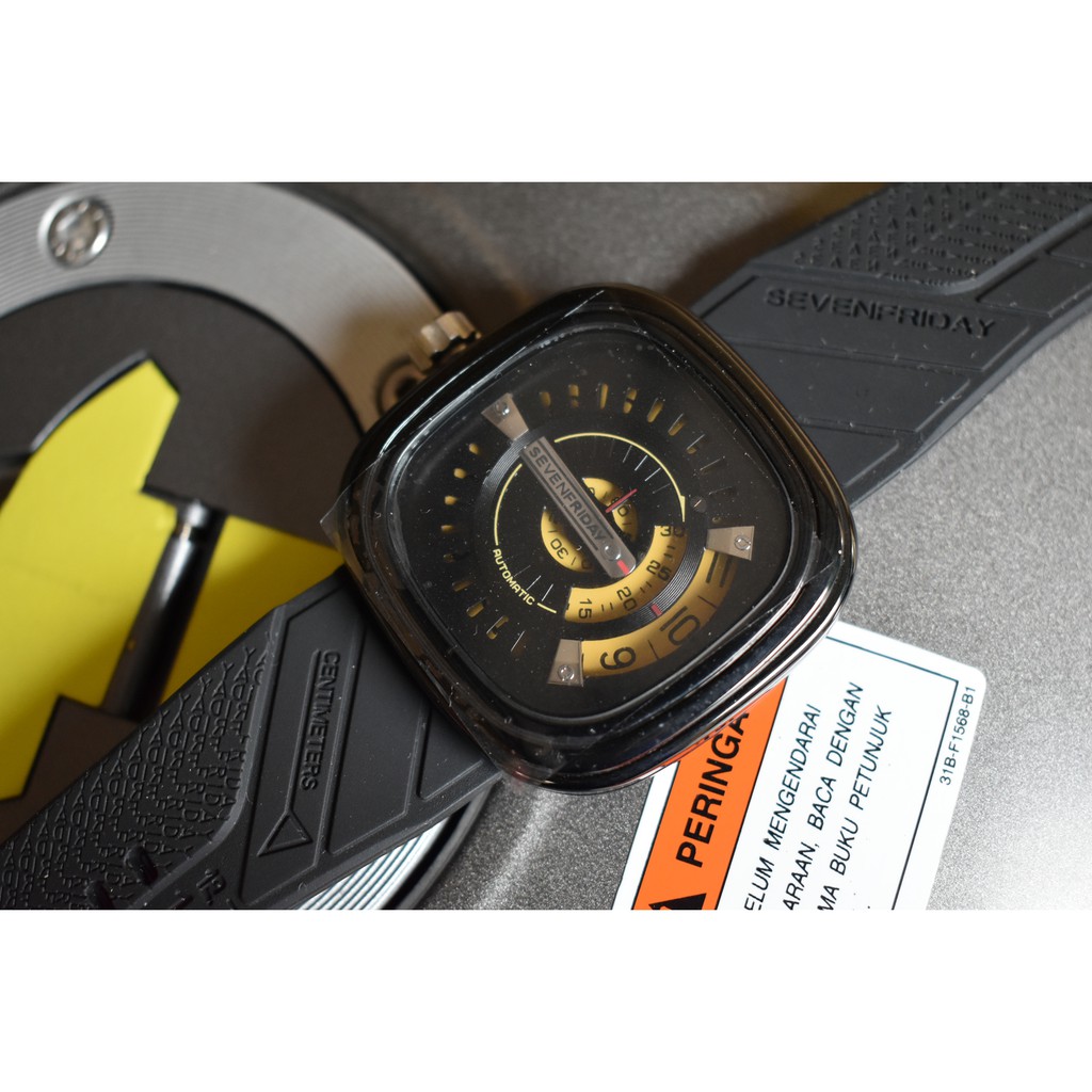 Jam Tangan Cowok Pria Sevenfriday SevenFriday M1 M2 Series Black Yellow