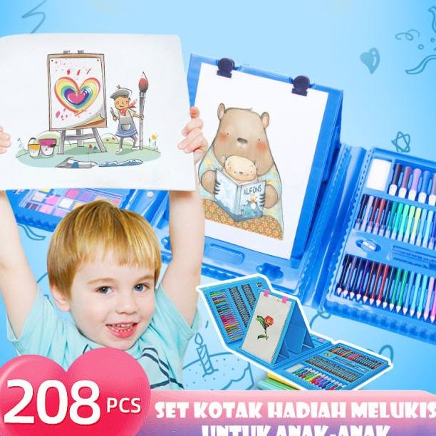 

Set Alat Menggambar Melukis Mewarnai Anak Premium 208 Pcs