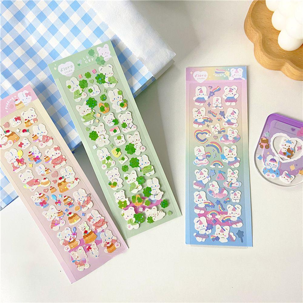 Agustina Alat Tulis Stiker Clover Kawaii Korea Dekorasi Hadiah Planner Perlengkapan Sekolah Anak Perempuan Diary Scrapbooking Stickers