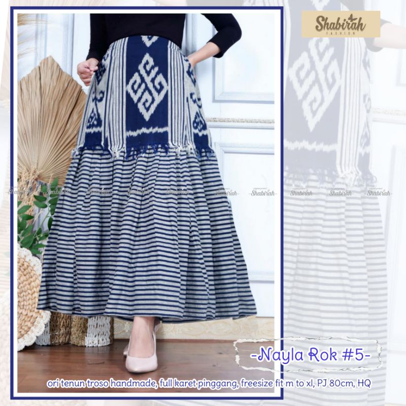 GARANSI TERMURAH COD - ROK TENUN MIDI / BAWAHAN WANITA / ROK BATIK / SKIRT / ORI BLANKET TROSO-8