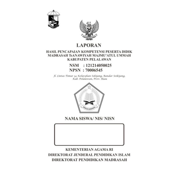 

map rapot murah mts majmul atul