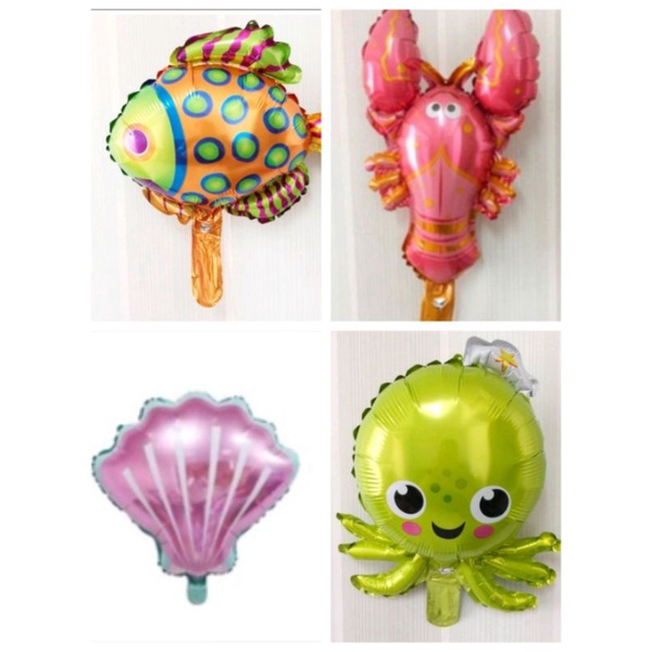 balon foil binatang laut / air / ikan / under the sea