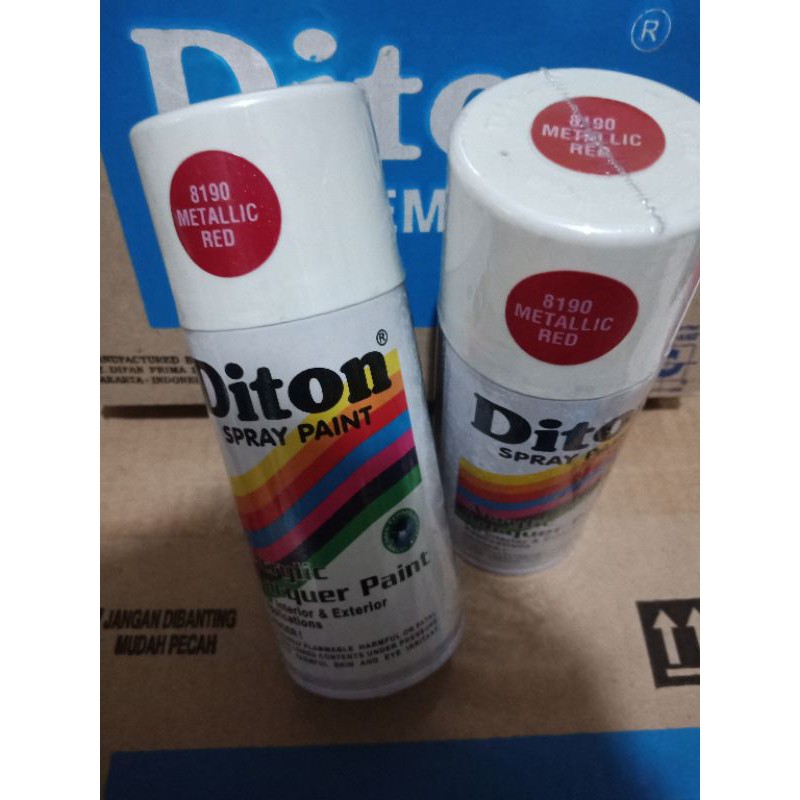 Pilok Pylok Cat Semprot Diton Metallic Red 8190 / Merah Metalik 8190 150cc .