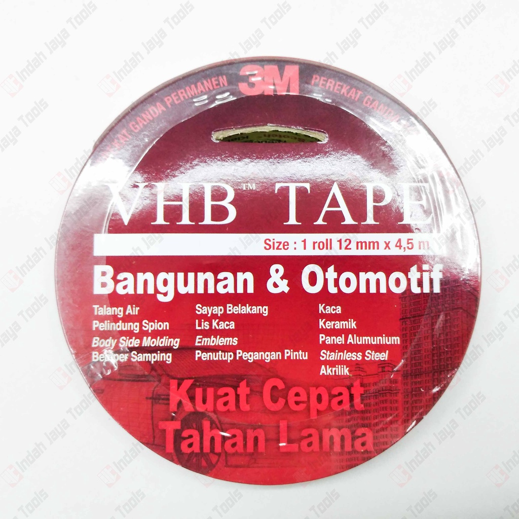 Double Tape VHB 3M ORIGINAL 12mm x 4.5mm Busa Perekat