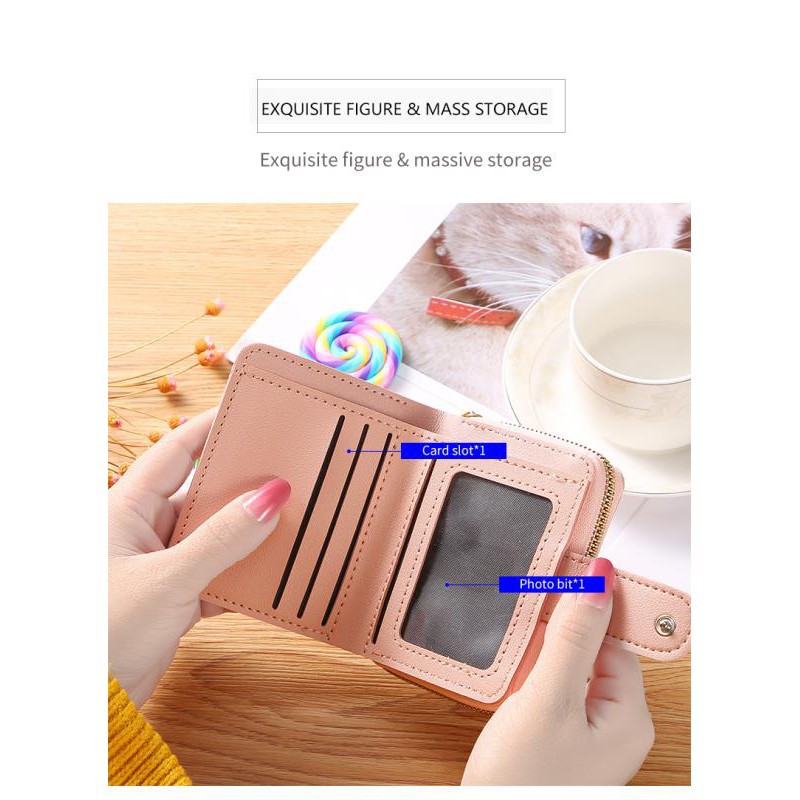 Dompet Wanita Lipat Resleting Fashion Wanita Import Real Pict Alibaba1688