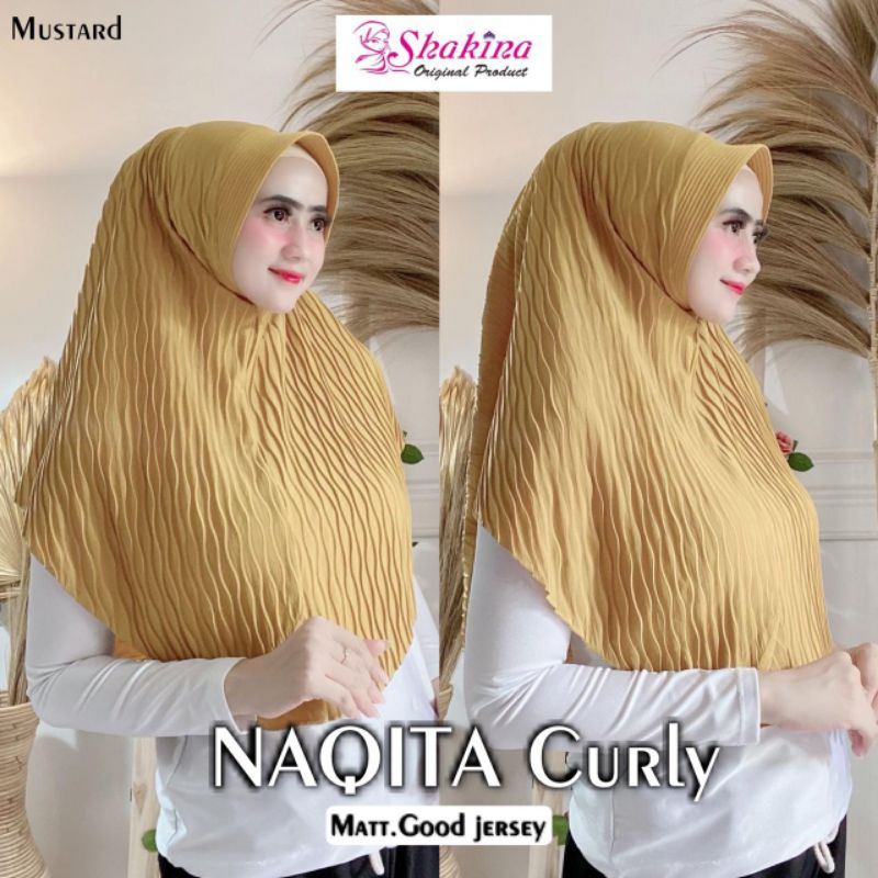 Jilbab Instan Bergo Plisket Naqita Curly Ori Shakina Hijab