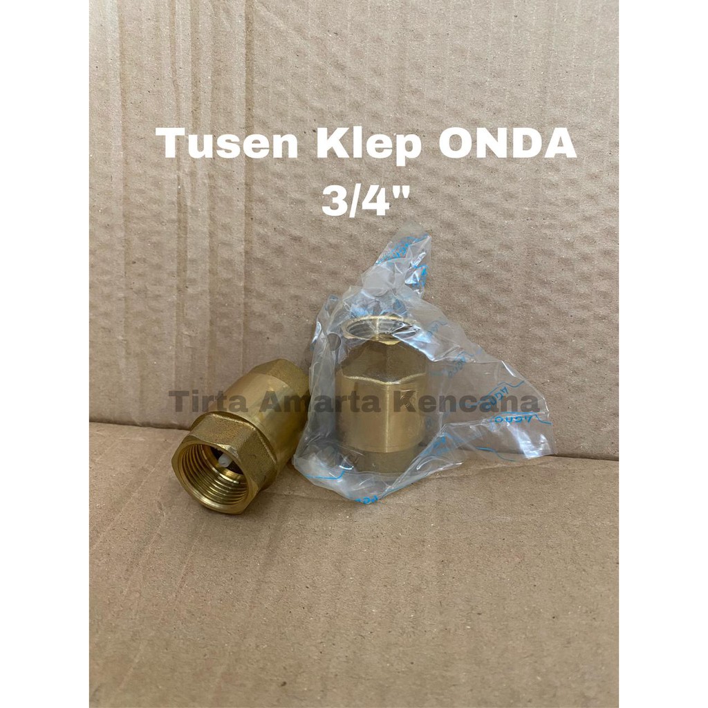 Tusen Klep 3/4" kuningan merek Onda / Tusen klep 3/4 inch