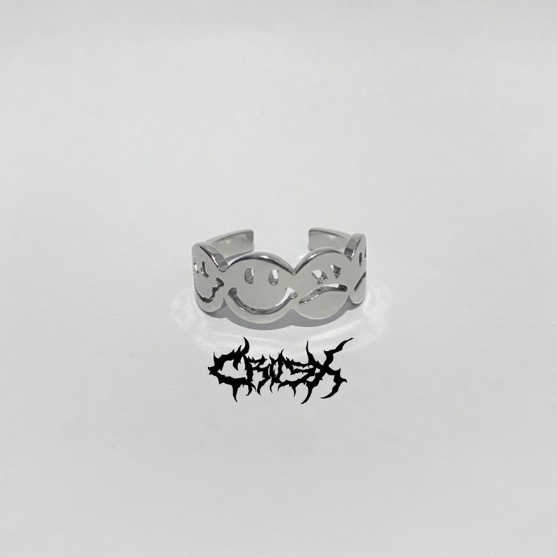 SMILEY SAD RING / HAPPY SAD RING / MOOD RING / COUPLE RING CINCIN COUPLE KOREAN STYLE RING CINCIN STYLE KOREA CINCIN AESTHETIC RING CINCIN TITANIUM CINCIN STAINLESS STEEL CINCIN PRIA CINCIN WANITA HIP HOP PUNK RETRO VINTAGE METAL RING