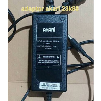 Adaptor Adapter PSU Power Supply Akari LE-23K88ID - LE 23K88 ID 12v 3 amper