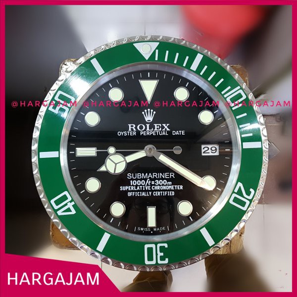 BARU Jam Dinding Rolex Oyster Perpetual Date Wall Clock [hargajam]