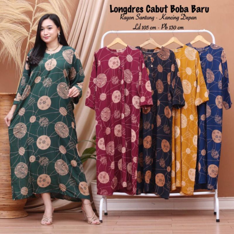 Daster Rayon Kekinian Panjang Sematakaki Busui Bumil Adem Murah