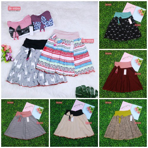 Rok Pita Bianca uk 6-7 Tahun / Motif Anak Perempuan Cewek Skirt Pendek Polos Import Best Quality