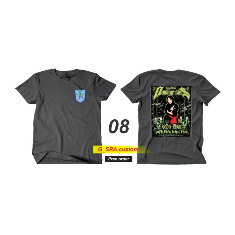 Kaos pandan alas 8