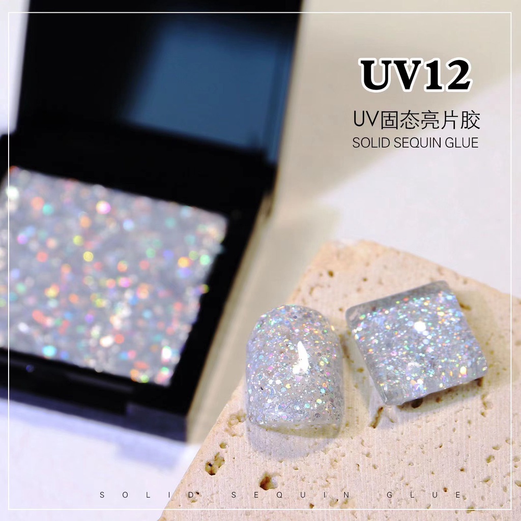 Solid Sequin Uv Gel Polish / Aurora Polarized Mix Color Japan Nails Shiny / Kutek Gel Shiny Thin Polarized