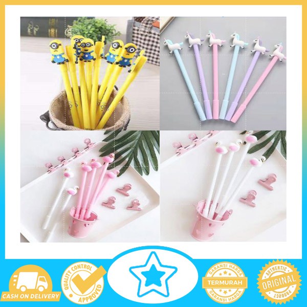 

Pulpen Karakter Minion Unicorn Flamingo Lucu Pulpen Sekolah Pena Sekolah SG166 FREEBUBBLE
