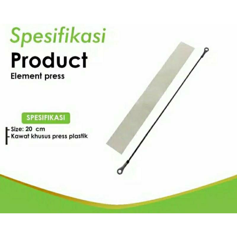 Elemen impulse Sealer 200/ 20cm lebar 2 mm