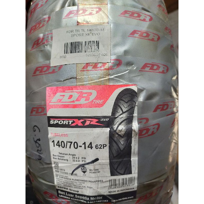 FDR 140/70 RING14 BAN PCX AEROX BELAKANG TUBELESS