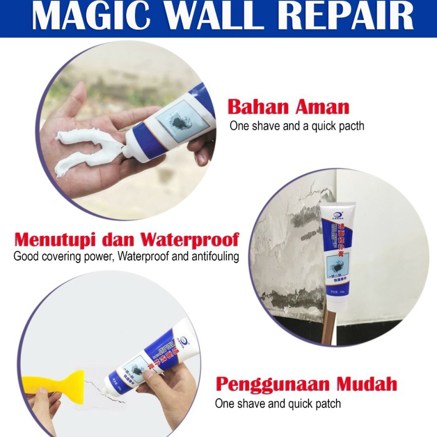 MAGIC WALL REPAIR PASTA DEMPUL PENAMBAL DINDING - Putih