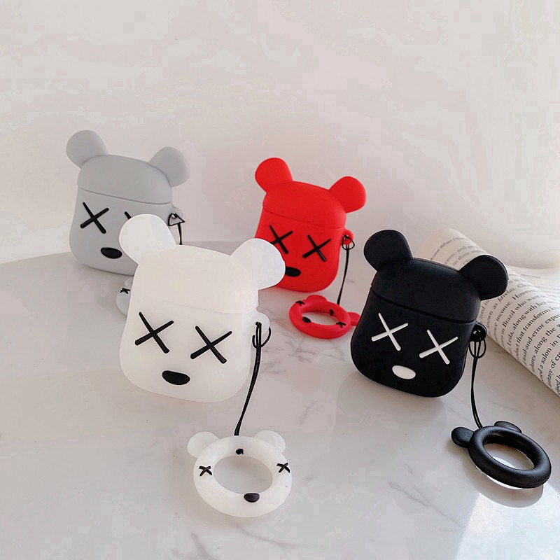 Violent Bear X Casing headset bluetooth Kartun Lucu Untuk I12Airpods2