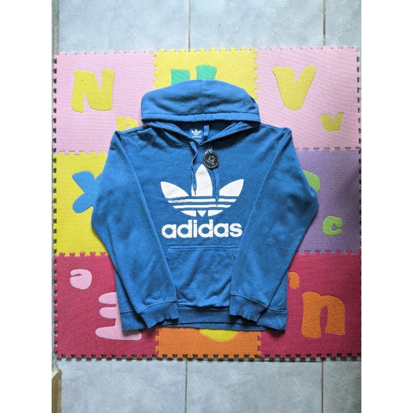 Hoodie Adidas Trefoil Tag Biru Original Second