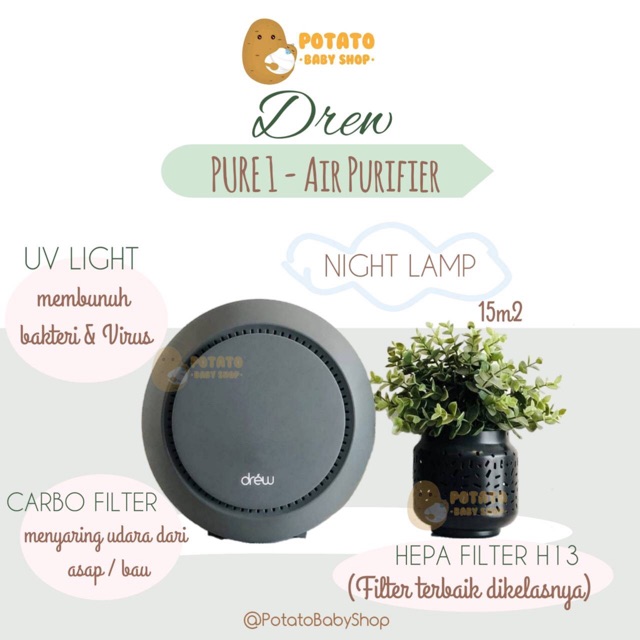 Drew Pure 1 Air Purifier Penyaring udara