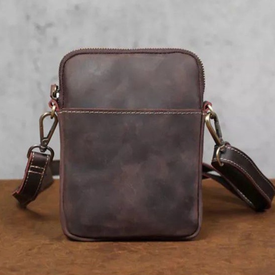 Tas Selempang Pria Kulit Sapi Original - Tas Kulit Pria Selempang Asli - Tas Kulit Pria Asli